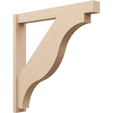 Ekena Millwork 6-in W x 44-in D x 44-in H Funston Block Rough Cedar Woodgrain TimberThane Outlooker, Primed Tan OUTUR060X44X44FST44RCPR